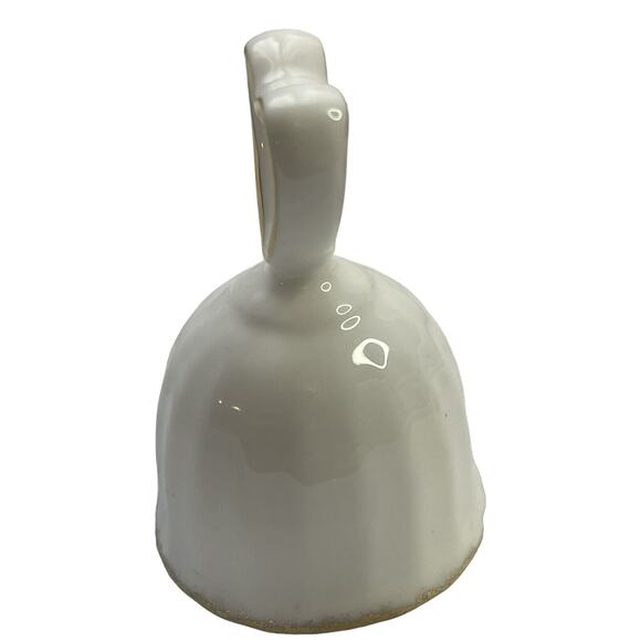 Heart Hand Bell Royal Albert Bone China England White Gold Edging Decor Elegant - Picture 4 of 7